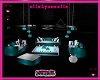 couch set in 1 cyan whit