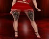 Tattooed Red Skirt