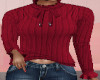 cherry ruffle sweater