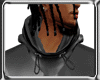 Gray Leather Hoody