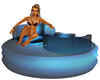 Blue/Black pool floater