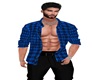 D* Blue Plaid Shirt