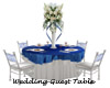Wedding Blue Guest Table