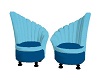 blue deco chair set