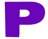 Purple Letter P