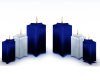 Star Candles Blue/White