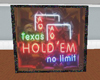 Texas Holdem Neon Poster