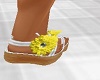 kids yellow flower shoes