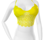 Shiny, Yellow Lace Top