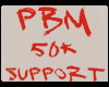 PBM 50K Support Sticker