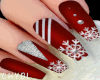 C~Red Flakes Nails
