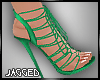 Green high heels