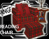 READING CHAIR RED PLAID