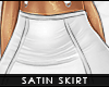 - satin skirt . white -
