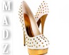 MZ! White &gold Heels