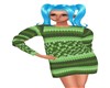 GREEN KNIT WINTER DRESS