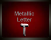 Silver Metallic Letter T