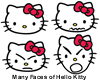 Faces of Hello Kitty