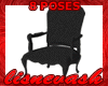 (L) 8 Pose Black Chair