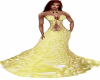 Gold Lacy Wedding Dress