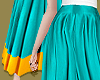 Contrast Pleat Skirt (B)