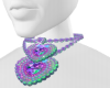 Rainbow heart necklace