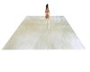 large white fur rug
