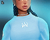 Sweater Cropp Blue Bones
