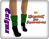 Green Fur Boots