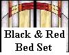 Red and Black Bed Set