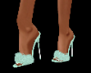 Peg Fur Slippers Green