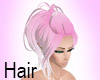 Pink White Hair Up