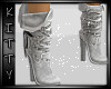 ! Chained Boot Silver