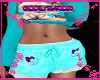 lace short cyan heart