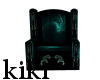 Throne Chair  Teal black