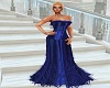 Royal Blue Feather Gown