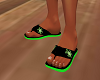 Toxic green sandals