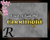 Wall Sign Goodnight Gold