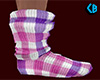 Pink Purple Sock Plaid M