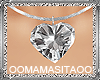 [M]Diamond Heart Necklac