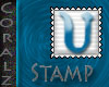 Teal "U" Stamp