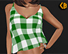 Green Loose Tank Plaid F