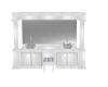 white and silver vanity 