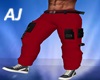 AJ Cargo Pants Red