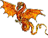 Orange Glitter Dragon