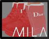 MB: DIOR BOOTS RED