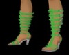 lime green tall sandal