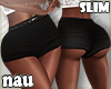 ~nau~  black shorts slim