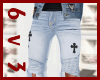 6v3| Flames Cross Pants