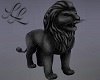 Lion Statue Stone Black